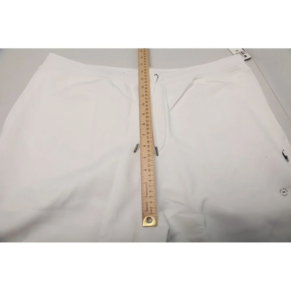 Polo Ralph Lauren Men's White Fleece Drawstring Activewear Shorts Size 3XB NWT